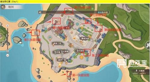 唱舞星计划藏宝图位置大全攻略