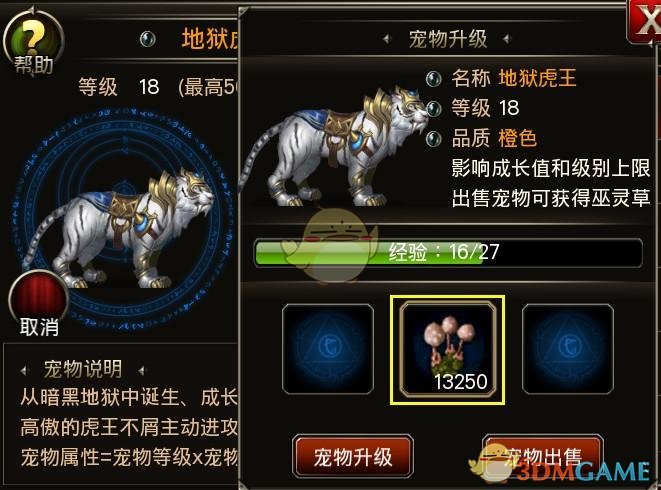 宠物系统介绍“王者之剑”